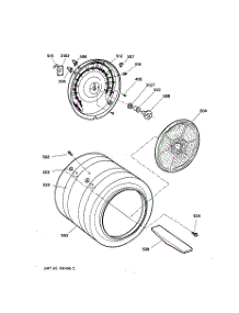 04 - Drum parts for Ge Dryer DNSR475EY0AA from AppliancePartsPros.com