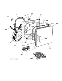 02 - Front Panel & Door parts for Ge Dryer DCSR483EA0AA from AppliancePartsPros.com