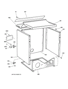 03 - Cabinet parts for Ge Dryer DCSR483EA0AA from AppliancePartsPros.com