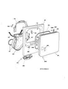 02 - Front Panel & Door parts for Ge Dryer DBXR453EV1WW from AppliancePartsPros.com