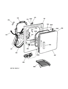 02 - Front Panel & Door parts for Ge Dryer DCSR473EV1AA from AppliancePartsPros.com