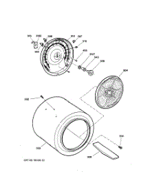 04 - Drum parts for Ge Dryer DCXR453EV1WW from AppliancePartsPros.com