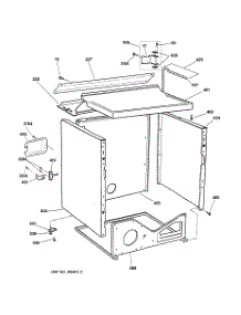 03 - Cabinet parts for Ge Dryer DPSF495EW1AA from AppliancePartsPros.com