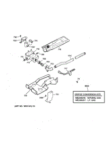 05 - Gas Valve & Burner Assembly parts for Ge Dryer DPXR475GW1WW from AppliancePartsPros.com