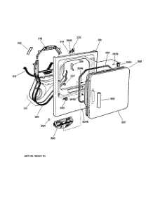 02 - Front Panel & Door parts for Ge Dryer DPXR483EA0AA from AppliancePartsPros.com