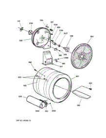 04 - Drum parts for Ge Dryer DPSF505GW2WW from AppliancePartsPros.com