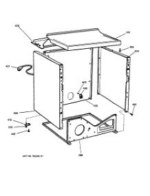 03 - Cabinet parts for Ge Dryer DNSR475GY1AA from AppliancePartsPros.com