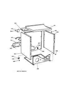 03 - Cabinet parts for Ge Dryer DNSR475GY0WW from AppliancePartsPros.com