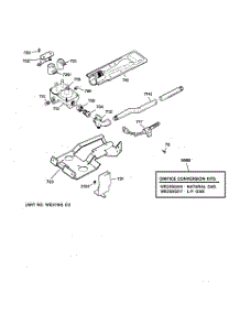 05 - Gas Valve & Burner Assembly parts for Ge Dryer DJXR473GV1AA from AppliancePartsPros.com