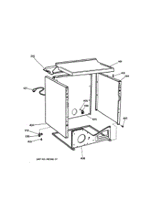 03 - Cabinet parts for Ge Dryer DPXR473GW1AA from AppliancePartsPros.com