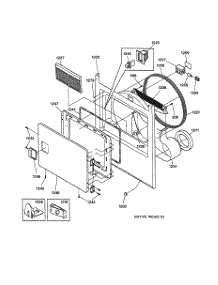 02 - Front Panel & Lint Filter parts for Ge Dryer DSXH43EV1WW from AppliancePartsPros.com