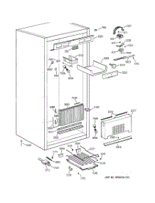 02 - Cabinet Parts (1) parts for Ge Freezer ZIFS36NMCLH from AppliancePartsPros.com