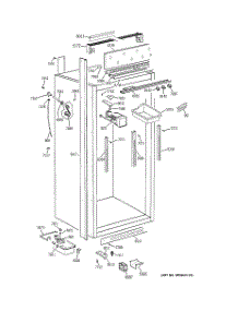 02 - Cabinet Parts (1) parts for Ge Freezer ZIFS36NMBLH from AppliancePartsPros.com