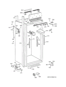 02 - Cabinet Parts (1) parts for Ge Freezer ZIFS36NMBRH from AppliancePartsPros.com
