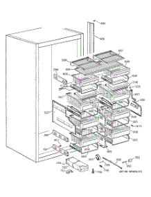 04 - Shelves & Drawers parts for Ge Freezer ZIFS36NMBRH from AppliancePartsPros.com