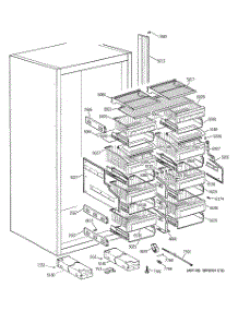 04 - Shelves & Drawers parts for Ge Freezer ZIFS36NMFLH from AppliancePartsPros.com