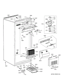 02 - Cabinet Parts (1) parts for Ge Freezer ZIFS360NXALH from AppliancePartsPros.com