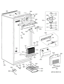 02 - Cabinet Parts (1) parts for Ge Freezer ZIF360NXARH from AppliancePartsPros.com