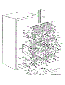 04 - Shelves & Drawers parts for Ge Freezer ZIFS36NMALH from AppliancePartsPros.com