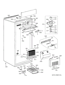 02 - Cabinet Parts (1) parts for Ge Freezer ZIFP360NXALH from AppliancePartsPros.com