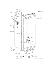 03 - Cabinet Parts (2) parts for Ge Freezer ZIFP360NXALH from AppliancePartsPros.com