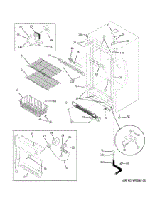 02 - Cabinet parts for Ge Freezer FUF20DTGRWH from AppliancePartsPros.com