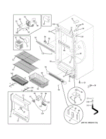 02 - Cabinet parts for Ge Freezer FUF20DUERWW from AppliancePartsPros.com