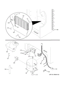 03 - Unit Parts parts for Ge Freezer FUF14DUERWW from AppliancePartsPros.com