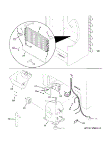03 - Unit Parts parts for Ge Freezer FUF14DUDRWW from AppliancePartsPros.com