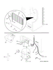 03 - Unit Parts parts for Ge Freezer FUF14DTDRWH from AppliancePartsPros.com