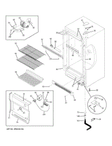02 - Cabinet parts for Ge Freezer FUF17SUERWW from AppliancePartsPros.com