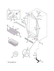 02 - Cabinet parts for Ge Freezer FUM14DTCRWH from AppliancePartsPros.com