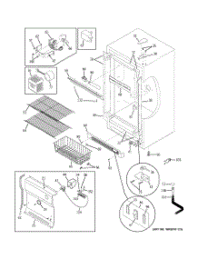 02 - Cabinet parts for Ge Freezer FUF20SUCRWW from AppliancePartsPros.com
