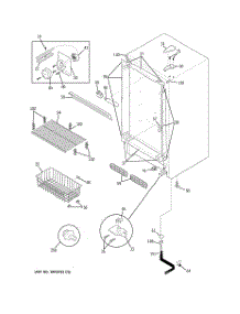 02 - Cabinet parts for Ge Freezer FUM21DTDRWH from AppliancePartsPros.com