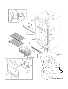 02 - Cabinet parts for Ge Freezer FUF20DTERWH from AppliancePartsPros.com