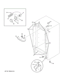 02 - Cabinet parts for Ge Freezer FUM13SVARWW from AppliancePartsPros.com