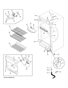 02 - Cabinet parts for Ge Freezer FUF12SVARWW from AppliancePartsPros.com