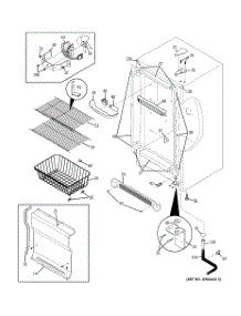 02 - Cabinet parts for Ge Freezer FUF21SVARWW from AppliancePartsPros.com