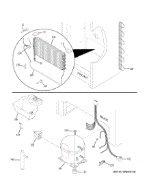 03 - Unit Parts parts for Ge Freezer FUF14DVARWW from AppliancePartsPros.com