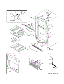 02 - Cabinet parts for Ge Freezer FUF14DUARWW from AppliancePartsPros.com