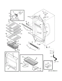 02 - Cabinet parts for Ge Freezer FUF20DUARWW from AppliancePartsPros.com