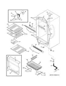 02 - Cabinet parts for Ge Freezer FUF17DUARWW from AppliancePartsPros.com