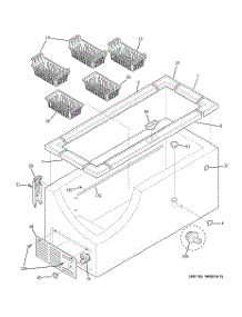 02 - Cabinet parts for Ge Freezer FCM20SUBWW from AppliancePartsPros.com