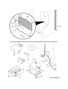 03 - Unit Parts parts for Ge Freezer FUF17DUARWW from AppliancePartsPros.com