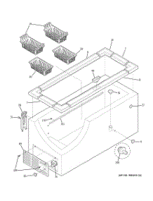 02 - Cabinet parts for Ge Freezer FCM15PUBWW from AppliancePartsPros.com