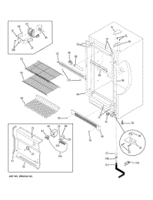 02 - Cabinet parts for Ge Freezer FUF17SUCRWW from AppliancePartsPros.com