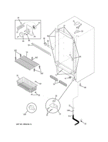 02 - Cabinet parts for Ge Freezer FUM14DTBRWH from AppliancePartsPros.com