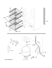 03 - Unit Parts parts for Ge Freezer FUM14DTBRWH from AppliancePartsPros.com