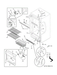02 - Cabinet parts for Ge Freezer FUF14DUBRWW from AppliancePartsPros.com