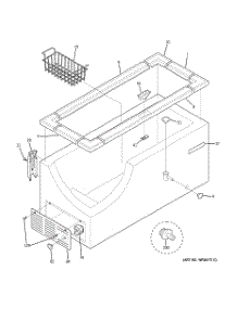 02 - Cabinet parts for Ge Freezer FCM15CMBWH from AppliancePartsPros.com